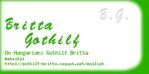 britta gothilf business card